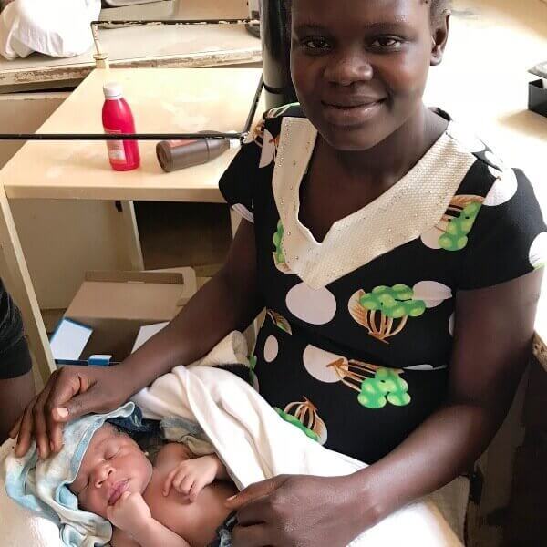 Ugandan mother and newborn baby